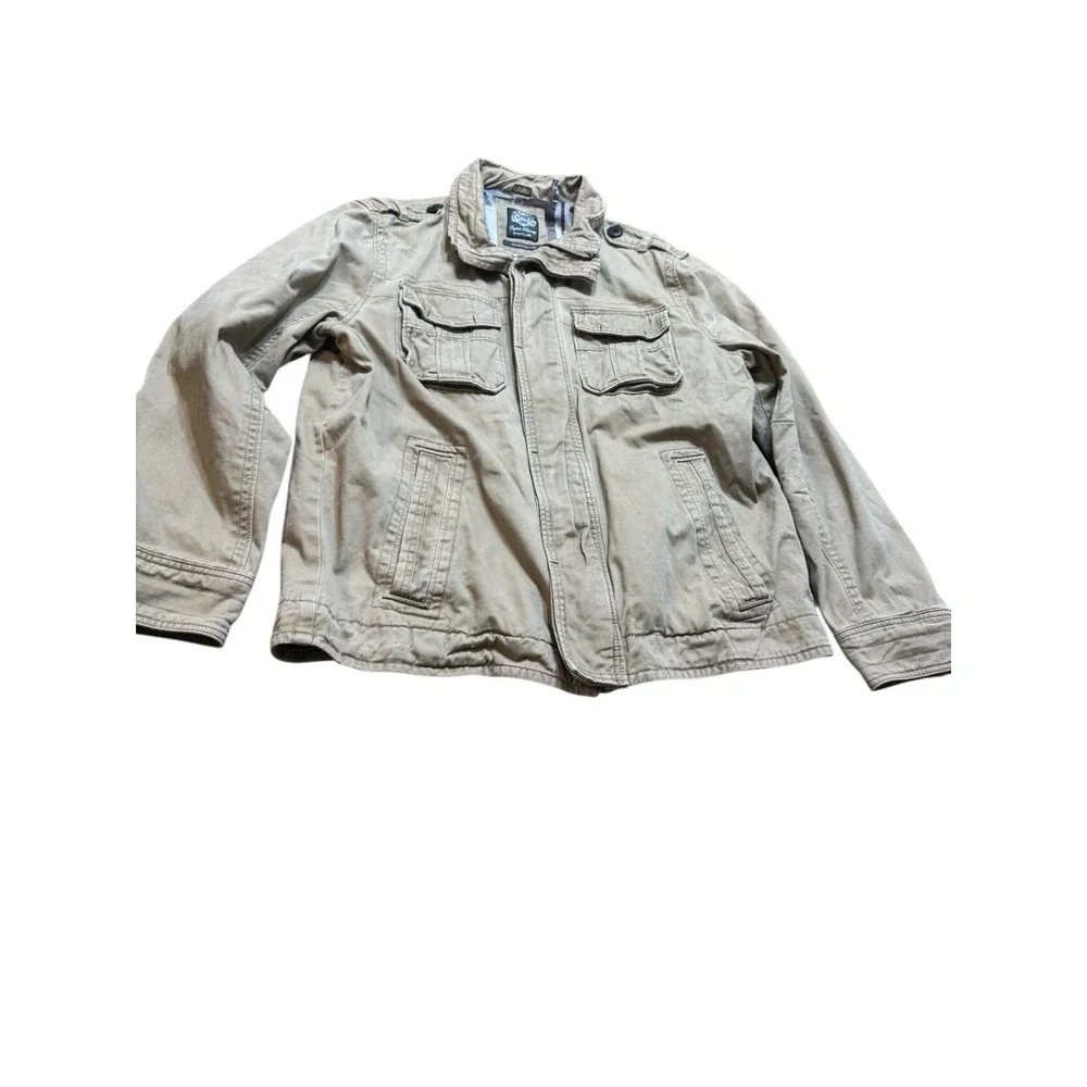 Y2K English Laundry Military CargoField Jacket‎ Gorpcore Barn Chore Coat Xl